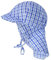 maximo Baby-Jungen Schildmütze, Nackenschutz, Bindeband Mütze, Mehrfarbig (Enzian-Weiss-Karo 72), 49