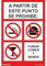 A partir de este punto se prohibe: fumar, comer y beber, cartel de prohibición SEKURECO