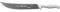 Starrett Professional Stainless Steel Chefs Steak Knives - Wide Curved Profile - 10-inch (250mm) - White Handle