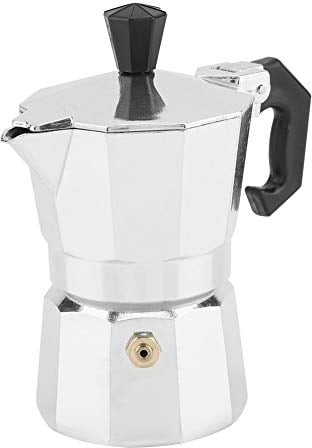 Bewinner Cafetière Italienne, 30ml Machine à Espresso Moka, 1 Tasse, Cafetière Moka en Aluminium, Chauffée sur Cuisinière, Machine à Café Espresso pour Bureau, Domicile