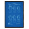 Nacnic Patent Poster mit Toilettenpapier Papier 2. Drucken alten Patent in A3 Größe mit blauem Hintergrund.