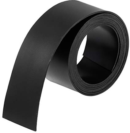 sourcing map Flexibel Magnetstreifen Trocken Löschen Magnetfolie Etiketten Aufkleber mit 255 Gauß Beschreibbar Schwarz 1 Zoll x 3,3 Füße