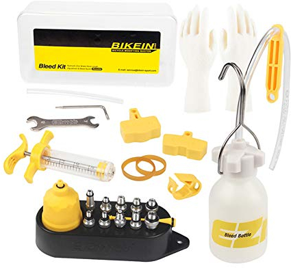 Xueliee Fahrrad Entlüftungs Kit, hydraulische Mineralscheiben-Entlüftungs-Kits Werkzeug, Entlüftungsset, Bremsenentlüftungsset für Shimano/Tektro/Magura alle Serien