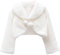 Amosfun Bolero für Blumenmädchen, Kunstfell, Langarm, Mantel, Jacke, Schulterumhang, Schal, Wickelumhang, Prinzessin, Brautjungfer, für Kinder, Weiß, Größe S Gr. Medium, weiß