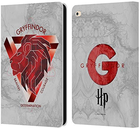 Head Case Designs Officially Licensed Harry Potter Gryffindor Deathly Hallows IV Leather Book Wallet Case Cover Compatible With Apple iPad Air 2 (2014)
