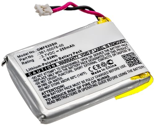 subtel Batteria compatibile con Garmin Forerunner 620, 361-00076-00 | (250mAh-3.7V-Litio Polimeri)