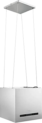 vidaXL Campana Extractora Colgante Táctil LCD Cocina Techo Recirculación Interna Filtro de Carbón Evacuación Pantalla Acero Inoxidable