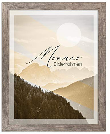 BIRAPA Monaco Bilderrahmen Holz 50x75 cm Apfel - Wechselrahmen Bilderrahmen Plexiglas - für Fotos, Bilder & Poster