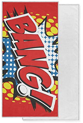 MONTOJ Waschlappen Küchentücher Handtücher Amazing Bang Comic Word Waschlappen