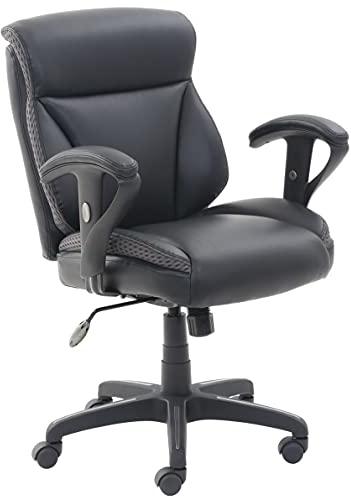 Amazon-Marke: Movian Schreibtischstuhl - Mittelhohe Rückenlehne, Netzmaterial, höhenverstellbar, 69,2 x 66 x 96,5 cm, Schwarz