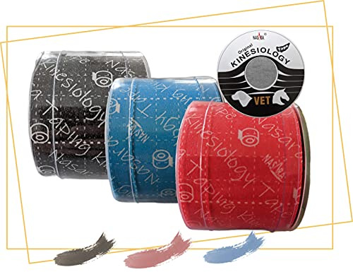 Nasara Kinesiologie Tape für Pferde und Hunde, 5cmx5m (blau)
