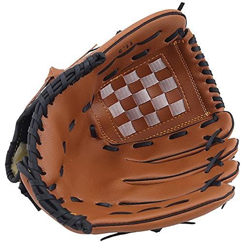 LIANYG Baseball Handschuhe Outdoor-Sportbraun PVC. Baseball Catcher Handschuh Softball-Praxis-Lieferungen Größe 9.5/10.5/11.5/12.5 Linkshänder für Erwachsenenausbildung 552