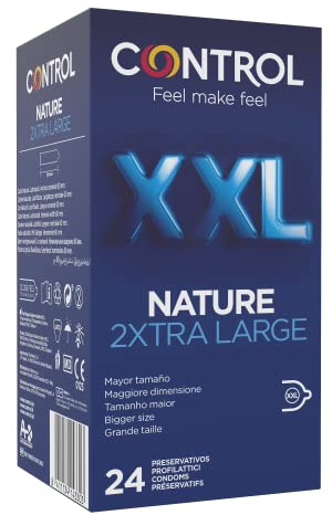 Control Nature Kondome, XXL, extra groß, Doppelgröße, 24 Kondome