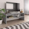 Gecheer Mobile TV Moderno Armadio Tavolino Porta in Truciolato, Con Ripiani, Mobiletto Basso da Salotto, Armadietto Credenza Multimediale Cemento 100x40x40 cm
