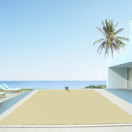 Invercober Security Forte 680 gr Cobertor de Invierno para Piscina de 6.00 x 11.00 m I Medidas totales Lona: 6.30 x 11.30 m I Color Exterior: Beige/Interior: Beige I GARANTÍA: 3 años