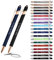 Jolis Papiers - x12 - Stift personalisiert 2 in 1 - Personalisierter Kugelschreiber mit Gravur I Rosegold-Metall I Softtouch Feeling I schwarz schreiben I integrierter Stylus