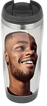 Profiles Santan Dave Smile - Travel Mug, Thermal Insulated Cup for Hot and Cold Beverages Drinks