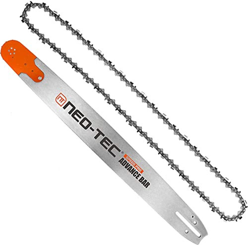 NEO-TEC 24 Inch Laminated Chainsaw Guide Bar Saw Chain Combo 3/8 Pitch 0.058 Chain Gauge 84DL for Oregon 248RNDD009 Fit for Husqvarna 372XP G372XP NS872