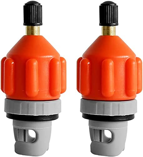 2 Stück SUP-Pumpenadapter Adapter Sup Kompressor Sup Adapter für Kompressor Schlauchboot Ventiladapter Adapter Sup Ventil für Paddelboard Schlauchboot,sup Board, Stand up Paddle Board (Orange)