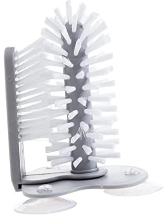 Doppelseitige Flasche Borstenbahn | Flaschenreiniger Spülbecken mit Saugbasis - 360-Grad-Bürstenbürste Lange Flaschenbürste für Bierbecher, Langbeinbecher, Rotweingläser Oberflächger