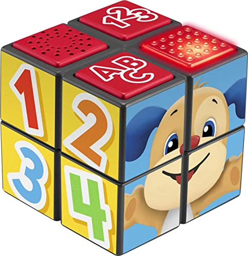 Fisher-Price HNH08 Jouet d'apprentissage pour bébé avec lumières Musique et activités motrices Fines Rire et Apprentissage du Chiot Version Anglaise Britannique