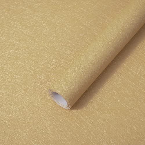 Abyssaly Self Adhesive Wallpaper Gold Sticky Back Plastic Roll Removable Wallpaper Peel and Stick Vinyl Paper 40cm x 300cm for Decoration Kitchen Worktop Covering Furniture Stickers
