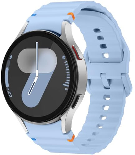 Cinturino per Galaxy Watch 7, 20mm Fascia Ricambio Sportiva in Silicone per Samsung Galaxy Watch 7 40mm 44mm/Galaxy Watch 5 Pro 45mm/Galaxy Watch 6 44mm/Galaxy Watch 6 Classic 43mm