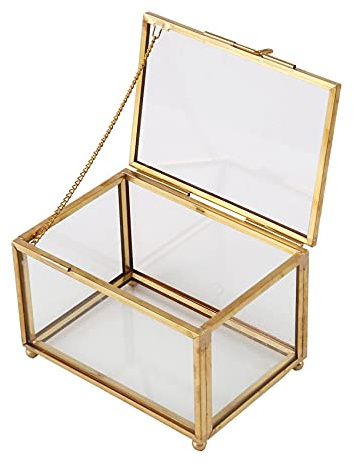 Nicfaky Boîte à géométrique en verre pour présenter des , souvenirs, décoration de , des plantes, des conteneurs, des