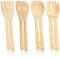 COM-FOUR® Set di utensili da cucina da 8 pezzi - cucchiaio di legno per cucinare, arrostire, cuocere al forno - posate da insalata sostenibili, cucchiaio da cucina e spatola (08 pz. - Bambù)