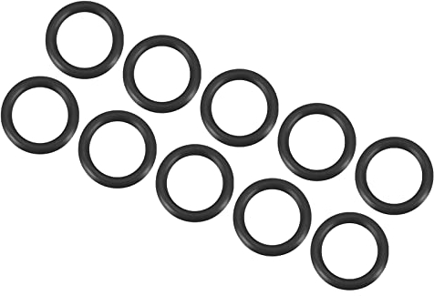 QUARKZMAN 16mm x 12mm x 2mm Nitrilkautschuk O-Ringe x 10 Stücke Rund Dichtungsscheibe für Wasserhahn Klempner Reparatur Dichtung Verbindung [Schwarz]