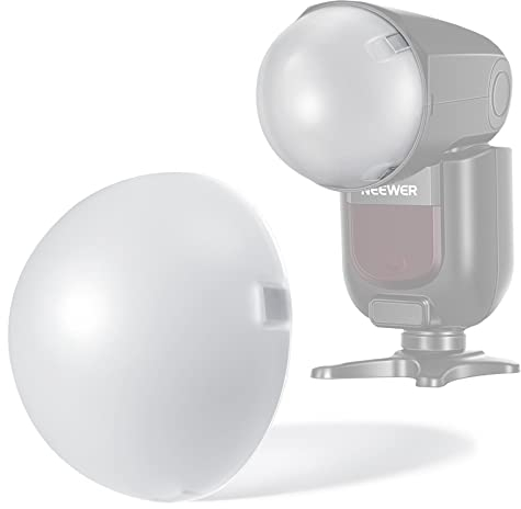 NEEWER Magnetischer Dome Diffusor für Speedlite Blitz mit rundem Kopf, magnetisch befestigter Blitz Dome Lichtmodifikator für Z2 Z1 Speedlite, M12