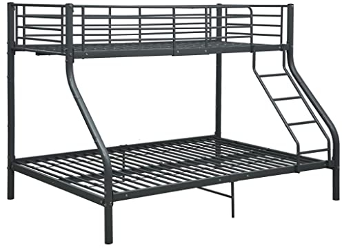 Hommdiy Etagenbett Stockbett Hochbett Etagenbettgestell Stockbett Hochbett Etagenbett Stockbett Hochbett Etagenbettgestellgestell Schwarz Metall 140x200 cm/90x200 cm