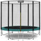 Baunsal® Trampolin Outdoor Ø 244 cm (EXD) grün als Komplettset mit Federabdeckung, Sprungmatte, Netz und Leiter - Gartentrampolin Spielzeug für Kinder
