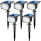 5Pcs Solar Spot Lights Outdoor Garden 72 LED Landscape Spotlights 3 Modes IP67 Waterproof Auto ON/Off Dusk Till Dawn Uplighters for Garden, Yard, Driveway, Pathway