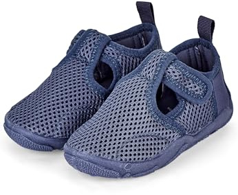 Sterntaler Badeschuhe Uni - Baby Aquaschuhe schnelltrocknend - Unisex Schwimmschuhe aus luftigem Mesh mit Klettverschluss Bequeme Strand Slipper
