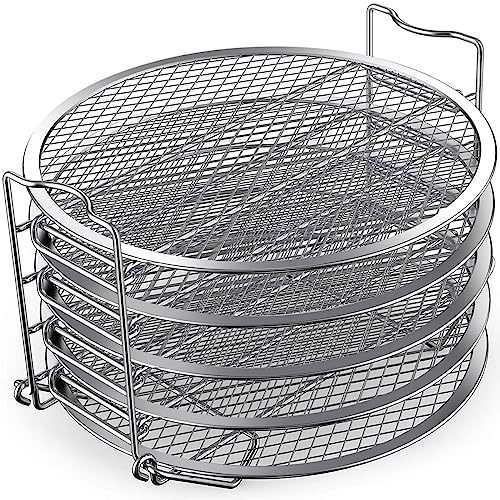 Honfitat Dehydrator Rack Edelstahl Dampfgarer Ständer Air Fryer Zubehör Kompatibel Mit Instant Pot Air Fryer Crisp Deckel 6 Quart