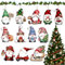 SPERMUOY Weihnachtsbaumschmuck Holz, 24 Stück Christbaumschmuck Weihnachtsmann Deko Anhänger Mit Schnur, Weihnachten Wichtel Handwerk für Weihnachtsbaum Dekorationen