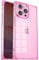 Tzomsze Square iPhone 15 Pro Max Case Clear,Full Camera Protection & Reinforced Corners TPU Cushion,Slim Silicone Shockproof Case Cover for Women Girls 6.7 inch 2023 Crystal Pink