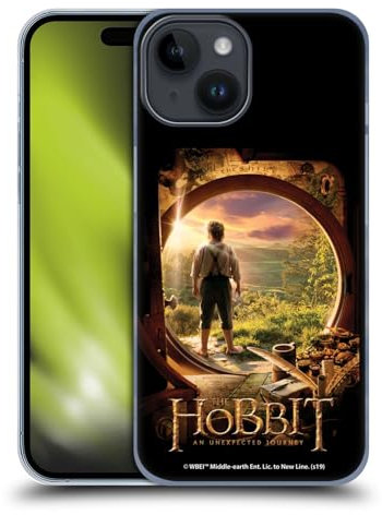Head Case Designs Offizielle The Hobbit An Unexpected Journey Hobbit in der Tür Schluessel Kunst Harte Rueckseiten Handyhülle Hülle Huelle kompatibel mit Apple iPhone 15