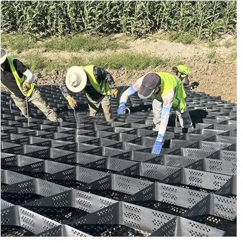 Stabilisateur Gravier Gazon Dalle Stabilisatrice Pavés En Plastique Pour Allée Grille De Sol Géo En Nid D'abeille, 5 Cm/2 De Profondeur Grilles Perméables De Contrôle De Boue Pour Zones Plates - Plia