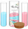 Irenare Unity Sand für Hochzeitszeremonie-Set, inklusive Vase, Sand, Korkstopfen für Hochzeiten, Verlobungen, Jubiläen (Rot und Blau, Blume)