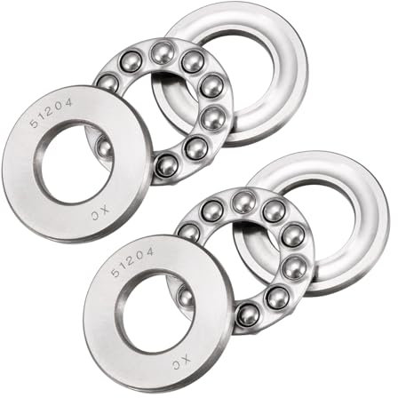 Kozelo 2 Stück 51204 Axial-Rillenkugellager - [20mm x 40mm x 14mm] Chromstahl Miniatur-Axiallager mit Unterlegscheibe für den Einsatz in Werkzeugmaschinen