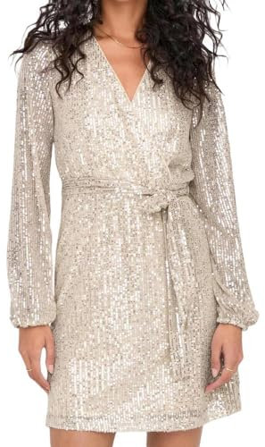 JDY Robe à Sequins Rose Poudré Femme Carmen Rose M