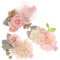 Lot de 3 pinces à cheveux décoratives pour tout-petits - Grandes pinces à cheveux en forme de fleur - Pinces à cheveux pour enfants - Barrettes à cheveux en tissu -