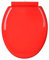 Dazzluxe Runder PP-Toilettensitz Mit Deckel, Leiser, Farbiger WC-Sitzbezug Mit Soft-Close-Funktion, Einfach Zu Reinigen, Verstellbarer Toilettensitz Aus Kunststoff, Rot