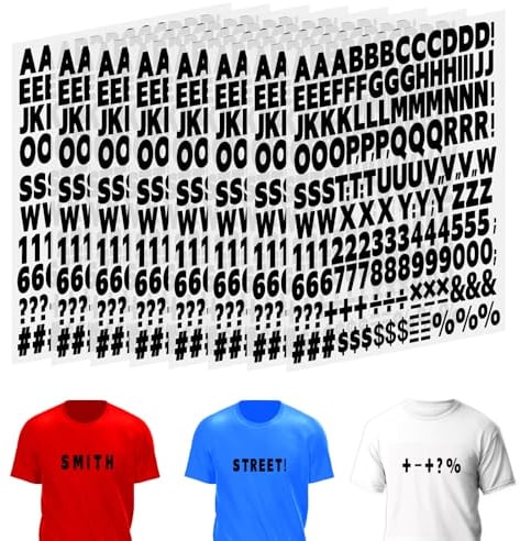 8 Hojas 1328 Piezas Letras Termoadhesivas Para Tela, Letras Pequeñas Para Planchar Con A-Z, Letras Vinilo 1 Pulgada, Letras Negras Transferencia Calor Para Tela, Ropa, Impresión Camisetas
