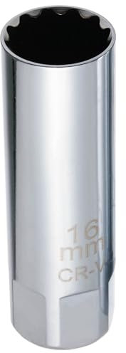 YoiYee 16mm Thin Wall Spark Plug Socket, 12-Point, 3/8 Drive - Compatible with BMW, Mini, Nissan, Mercedes Engines