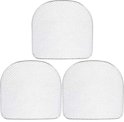 MAGICLULU 3 Pz Rete Grigliata Forno Elettrico Griglia Per Cottura a Vapore Griglie Per Friggitrice Ad Aria Impilabili Supporto Per Disidratatore Cibo Acciaio Inossidabile Bakeware Bianca
