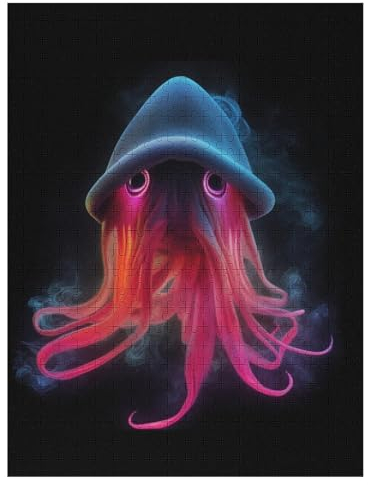 Squid Puzzle 500 PCS - Erwachsenenpuzzle Mit - Geschicklichkeitsspiel Für Die Ganze Familie - Ideal Als Holzpuzzle