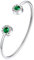 Supcare Damen Armband mit Römischen Ziffern Offene Armbänder Geburtsstein Mai Smaragd Stein Armreifen Silber Edelstahl Freundschaftsarmband Armkette Armschmuck Armbändchen Modeschmuck für Dating
